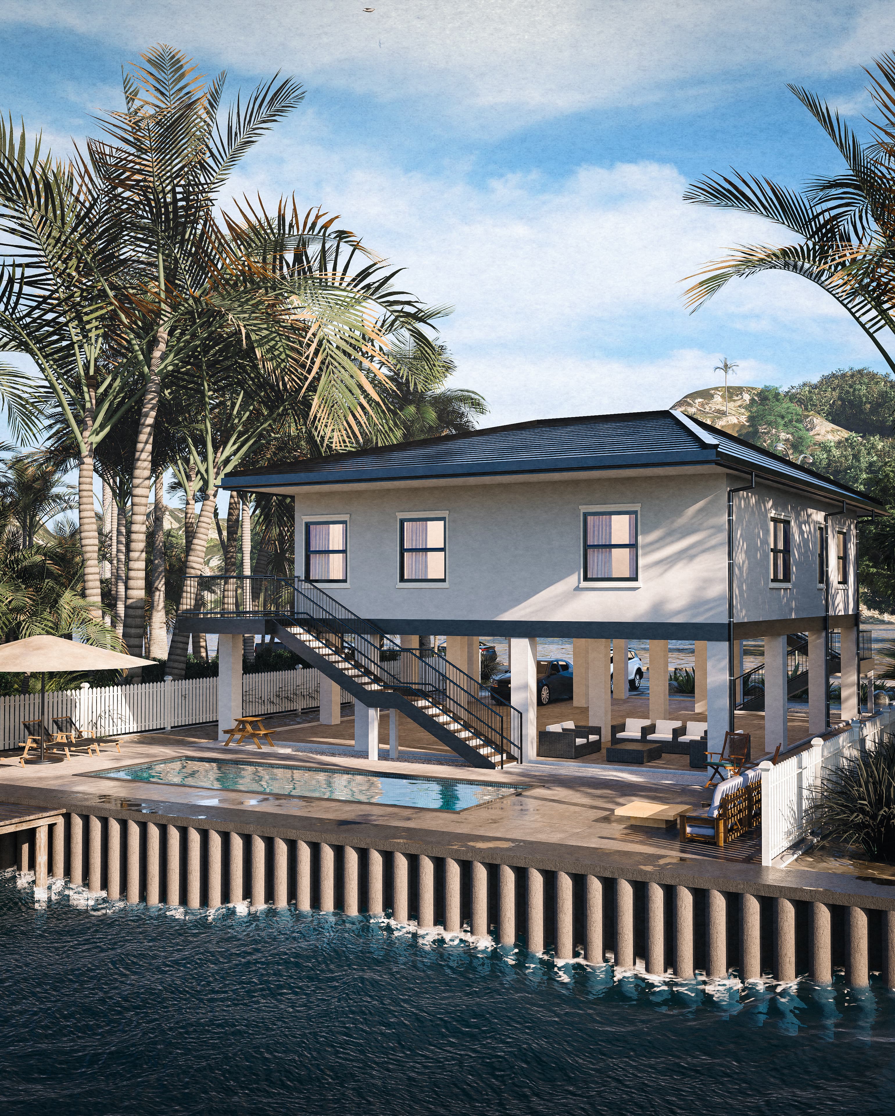 Tropical Home Background